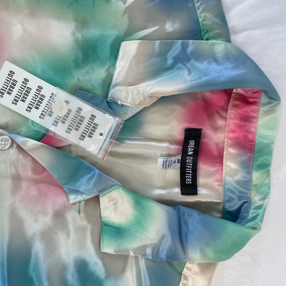 Urban Outfitters Tye Dye Short Sleeve Button Down Shirt Unisex Medium NEW - Picture 8 of 14
